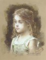 Young Girl in a Green Tunic girl portrait Alexei Harlamov